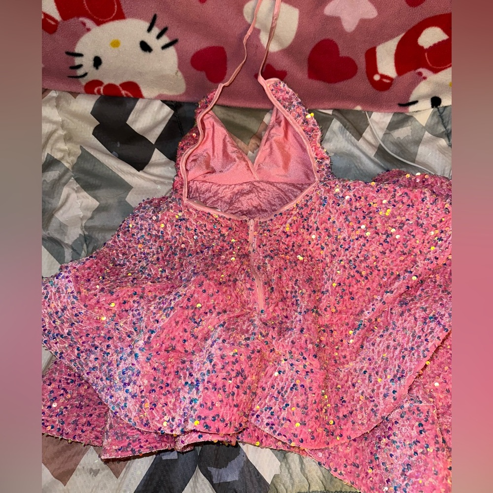 Pink glitter dress